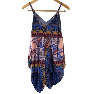 Cato‎ Womens Top Size Large Paisley Aztec Bohemian Retro Asymetrical Southwest